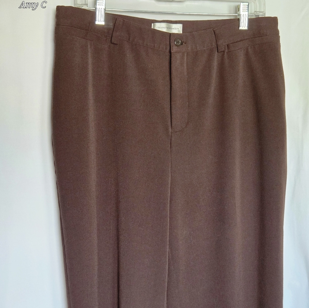 Christopher & Banks Brown Ladies Dress Pants Size 14P